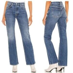 Free People We the Free French Girl Flare Jean 31 Button Fly Aura High Rise Boho